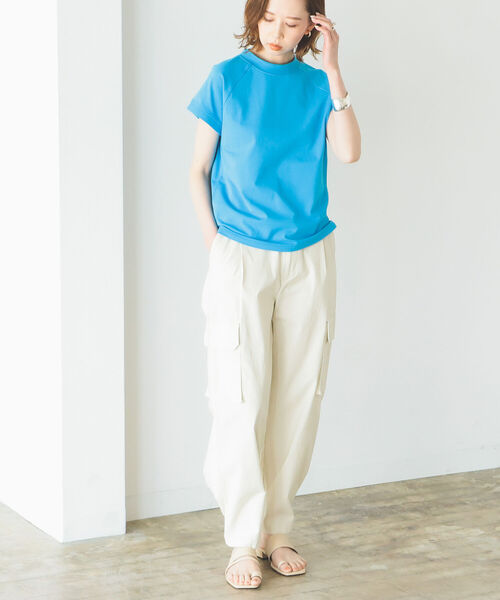 B:MING by BEAMS(ビーミングバイビームス)の「B:MING by BEAMS / フレンチ モックネック プルオーバー 22SS(Tシャツ/カットソー・レディース・スミクロ/ライトブルー/ホワイト/セージグリーン・ONE SIZE)」の22枚目の写真
