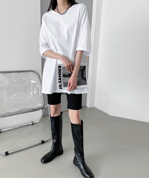 me+em select(ミームセレクト)の「Vネックビッグシルエットプルオーバー(Tシャツ/カットソー・レディース・ブラック/ベージュ/ブルー/アイボリー・FREE)」の22枚目の写真