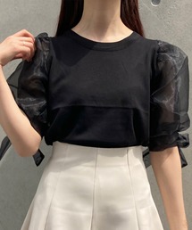 titty＆Co. PETIT by poyo | 【titty&Co.PETIT Produce by POYO】ボリュームシアースリーブトップス(ニット/セーター)