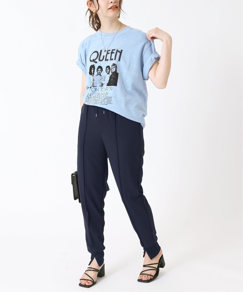 B.C STOCK（ベーセーストック）の「《追加》ジョガーパンツ（スラックス・レディース・ブラック/ネイビー・FREE）」の7枚目の写真