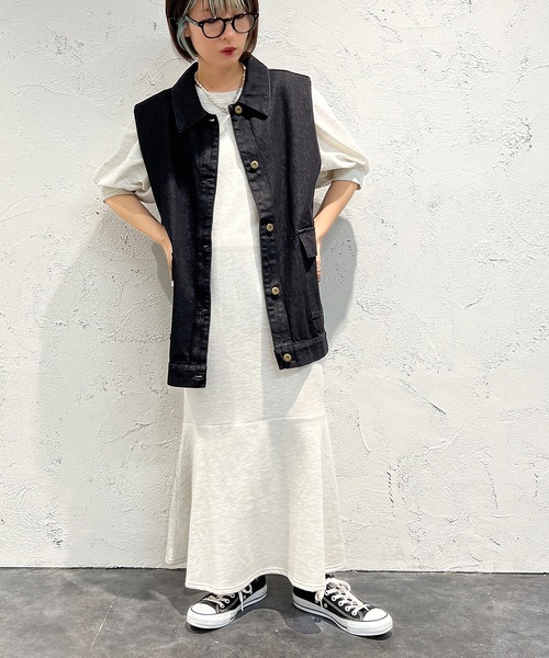 apres jour mignon(アプレジュールミニョン)の「スウェットマーメイドワンピース【ZOZOTOWN限定アイテム】(ワンピース・レディース・ブラック/ナチュラル/ライトイエロー・MEDIUM/LARGE/SMALL)」の16枚目の写真