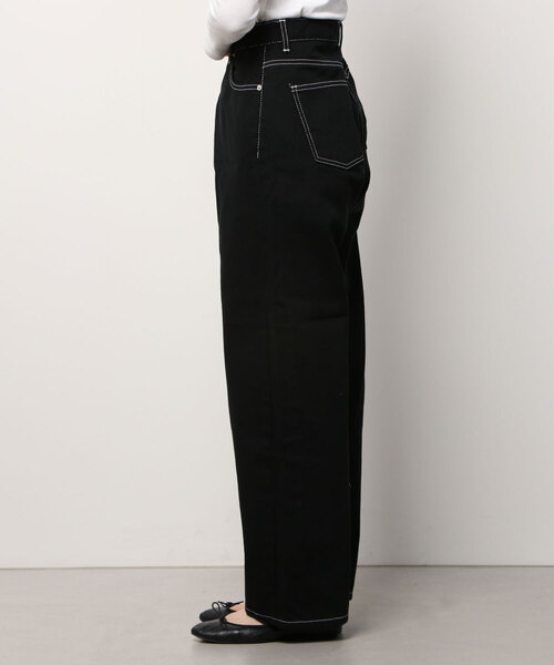 Figments（フィグメンツ）の「ステッチブラックパンツ（デニムパンツ・レディース・ブラック・LARGE/MEDIUM/SMALL）」の12枚目の写真