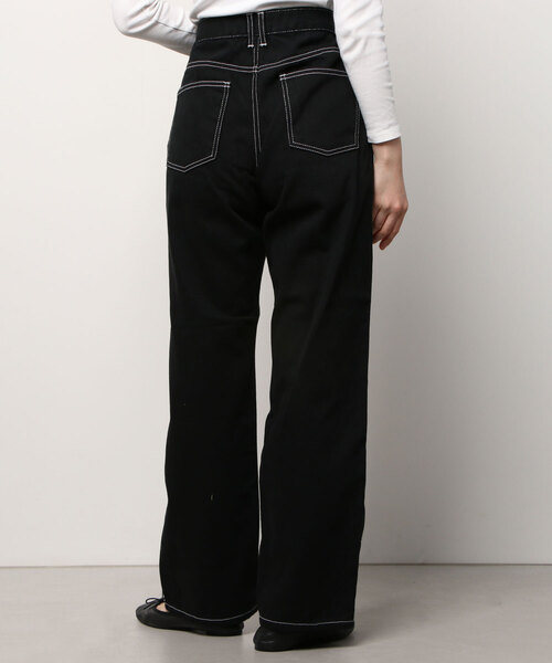 Figments（フィグメンツ）の「ステッチブラックパンツ（デニムパンツ・レディース・ブラック・LARGE/MEDIUM/SMALL）」の13枚目の写真