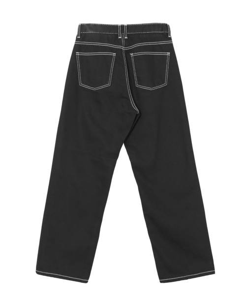 Figments（フィグメンツ）の「ステッチブラックパンツ（デニムパンツ・レディース・ブラック・LARGE/MEDIUM/SMALL）」の4枚目の写真