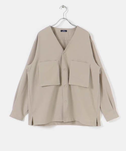 ITEMS URBANRESEARCH（アイテムズ アーバンリサーチ）の「エステルパナマ Vネックシャツカーディガン（カーディガン/ボレロ・メンズ・ネイビー/グレー系その他/チャコールグレー・LARGE/MEDIUM）」の20枚目の写真