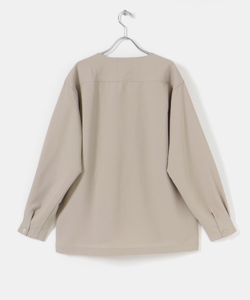 ITEMS URBANRESEARCH（アイテムズ アーバンリサーチ）の「エステルパナマ Vネックシャツカーディガン（カーディガン/ボレロ・メンズ・ネイビー/グレー系その他/チャコールグレー・LARGE/MEDIUM）」の14枚目の写真