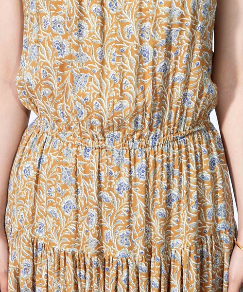 ROPE'（ロペ）の「【DEVEAUX】レーヨンラメプリントティアードワンピース（ワンピース・レディース・ベージュ系その他/グリーン系その他2・36/38）」の15枚目の写真