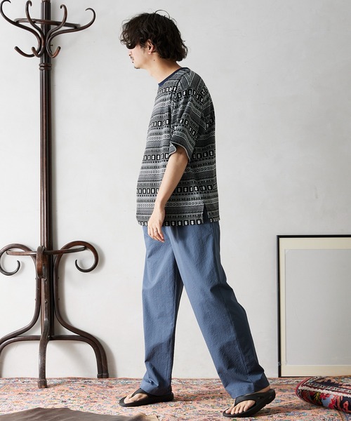 JOURNAL STANDARD relume（ジャーナルスタンダード　レリューム）の「ジャガード織り 半袖Tシャツ（Tシャツ/カットソー・メンズ・ブラック/ネイビー/グリーン/ブルー系その他・MEDIUM/LARGE）」の15枚目の写真