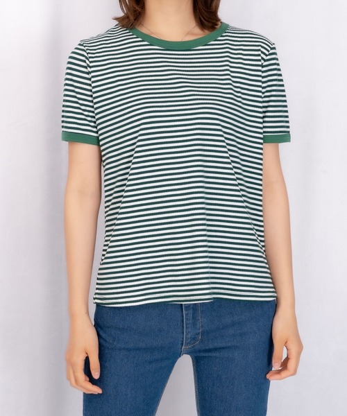 Loco Ocean(ロコオーシャン)の「カラーボーダーリンガーTシャツ(Tシャツ/カットソー・レディース・ブラック/オレンジ/グリーン・M/L/XL)」の20枚目の写真
