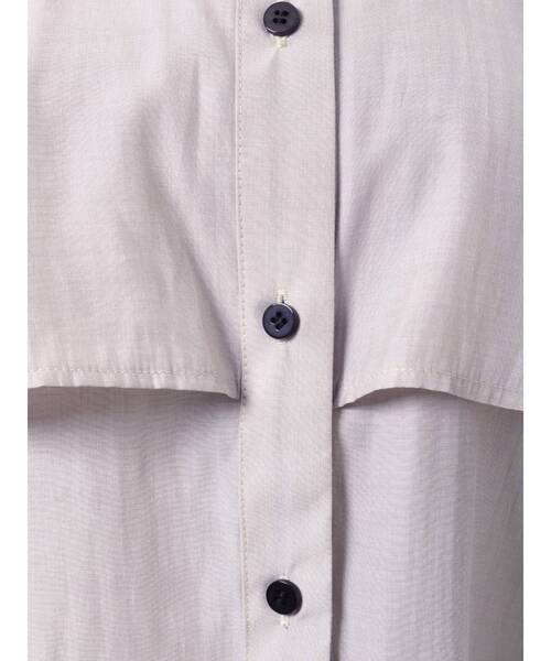 LAGUNAMOON(ラグナムーン)の「バイカラーボタンブラウス(シャツ/ブラウス・レディース・ホワイト/ライトグレー/ブラウン・FREE)」の12枚目の写真