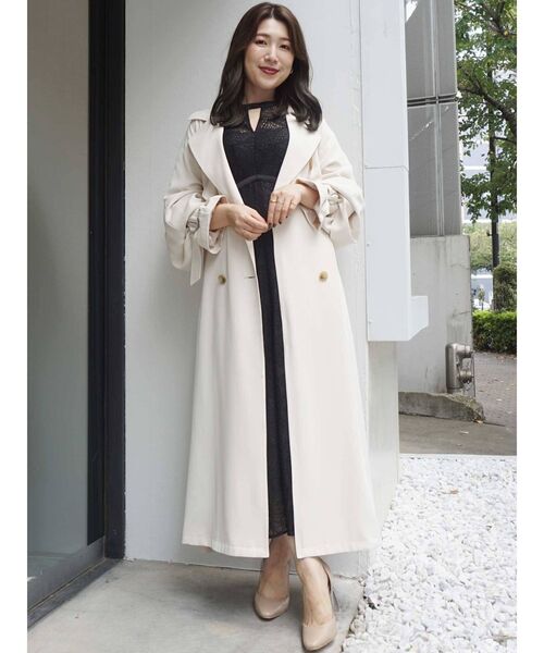 MERCURYDUO（マーキュリーデュオ）の「バックフレアトレンチコート（トレンチコート・レディース・ベージュ/アイボリー・SMALL/MEDIUM）」の18枚目の写真