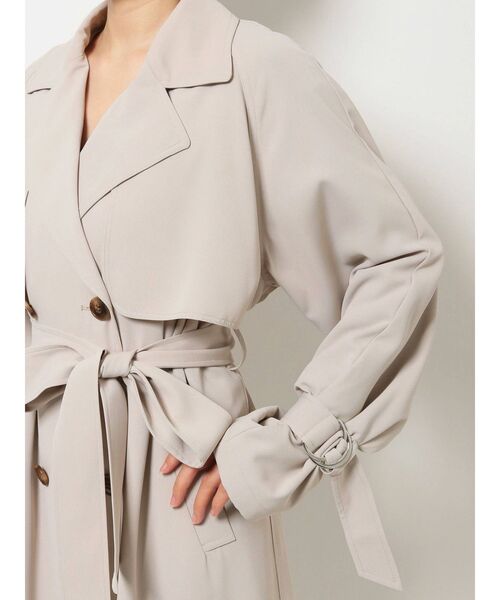 MERCURYDUO（マーキュリーデュオ）の「バックフレアトレンチコート（トレンチコート・レディース・ベージュ/アイボリー・SMALL/MEDIUM）」の13枚目の写真