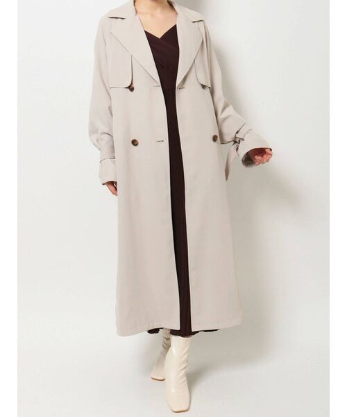MERCURYDUO（マーキュリーデュオ）の「バックフレアトレンチコート（トレンチコート・レディース・ベージュ/アイボリー・SMALL/MEDIUM）」の19枚目の写真