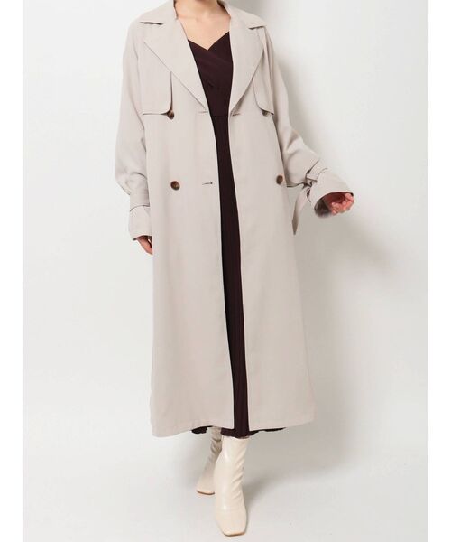 MERCURYDUO（マーキュリーデュオ）の「バックフレアトレンチコート（トレンチコート・レディース・ベージュ/アイボリー・SMALL/MEDIUM）」の21枚目の写真