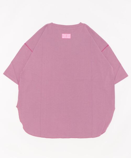 Q（キュー）の「Relax5分袖ワッペンT（Tシャツ/カットソー・レディース・チャコールグレー/アイボリー/ラベンダー・MEDIUM）」の4枚目の写真