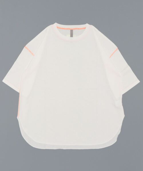 Q（キュー）の「Relax5分袖ワッペンT（Tシャツ/カットソー・レディース・チャコールグレー/アイボリー/ラベンダー・MEDIUM）」の5枚目の写真