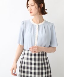 grove | 【キレイを叶える】パール調ボタン配色ブラウス(シャツ/ブラウス)