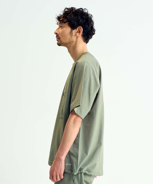 NANGA(ナンガ)の「DotAir COMFY TEE/ドットエア コンフィー ティー(Tシャツ/カットソー・メンズ・ブラック/オリーブ/グレー/サンドベージュ/ベージュ/マスタード/ブラウン・M/L/XL/S)」の9枚目の写真