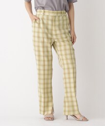 OPAQUE.CLIP | カラーチェック ストレートパンツ【WEB限定サイズ】(その他パンツ)