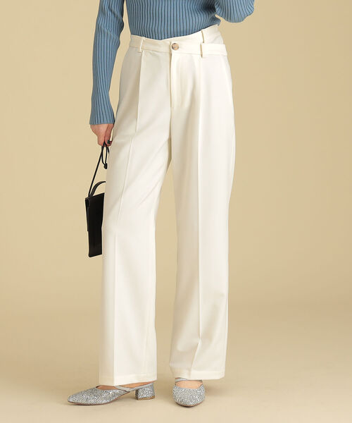 Ray BEAMS（レイビームス）の「Ray BEAMS / アシンメトリー ウエスト ワイド パンツ（その他パンツ・レディース・ブラック/オフホワイト・0/1）」の6枚目の写真