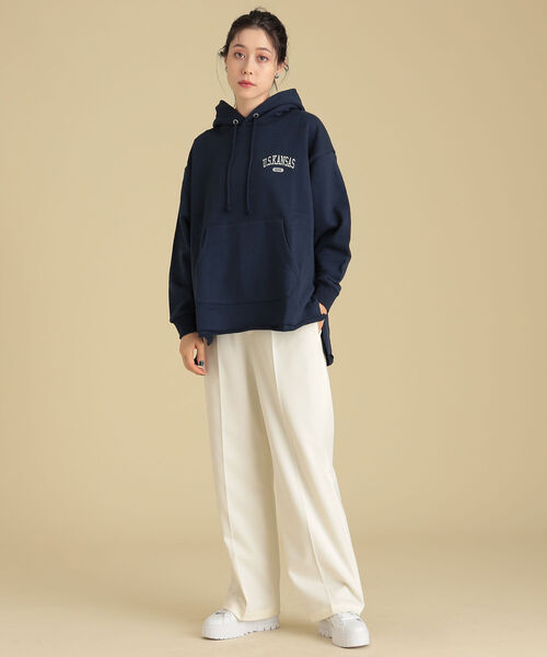 Ray BEAMS（レイビームス）の「Ray BEAMS / アシンメトリー ウエスト ワイド パンツ（その他パンツ・レディース・ブラック/オフホワイト・0/1）」の7枚目の写真