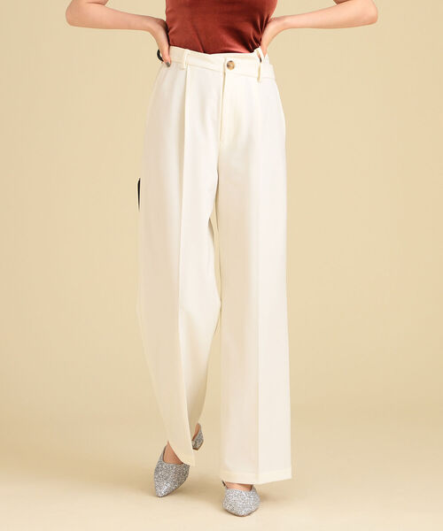 Ray BEAMS（レイビームス）の「Ray BEAMS / アシンメトリー ウエスト ワイド パンツ（その他パンツ・レディース・ブラック/オフホワイト・0/1）」の9枚目の写真