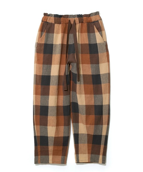 CUBE SUGAR(キューブシュガー)の「CUBE SUGAR/キューブシュガー 先染めチェックバルーンギャザーPT(その他パンツ・レディース・オレンジ/グリーン・FREE)」の2枚目の写真