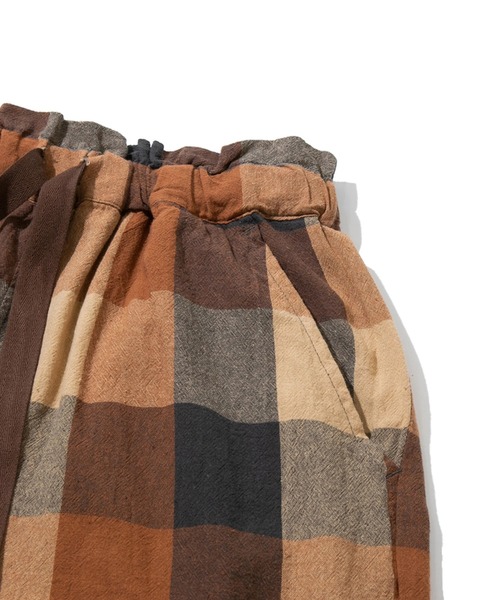 CUBE SUGAR(キューブシュガー)の「CUBE SUGAR/キューブシュガー 先染めチェックバルーンギャザーPT(その他パンツ・レディース・オレンジ/グリーン・FREE)」の5枚目の写真