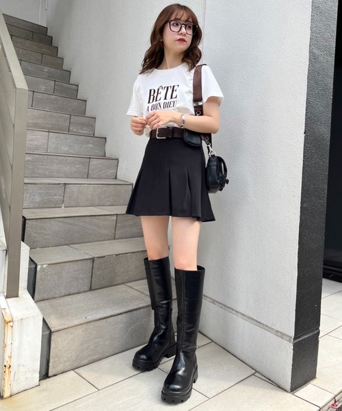 one after another NICE CLAUP（ワンアフターアナザーナイスクラップ）の「タンク底ロングブーツ（ブーツ・レディース・ブラック・SMALL/MEDIUM/LARGE）」の3枚目の写真