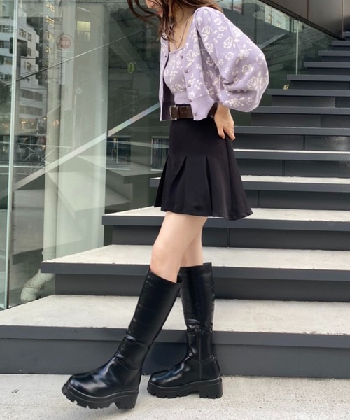 one after another NICE CLAUP（ワンアフターアナザーナイスクラップ）の「タンク底ロングブーツ（ブーツ・レディース・ブラック・SMALL/MEDIUM/LARGE）」の4枚目の写真