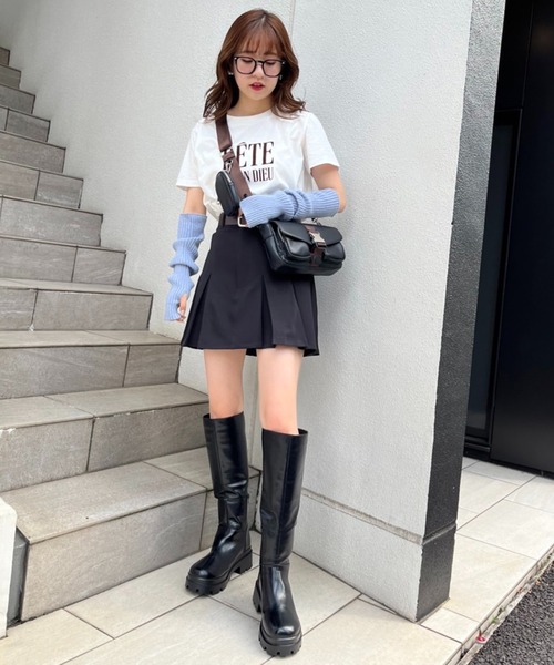 one after another NICE CLAUP（ワンアフターアナザーナイスクラップ）の「タンク底ロングブーツ（ブーツ・レディース・ブラック・SMALL/MEDIUM/LARGE）」の9枚目の写真