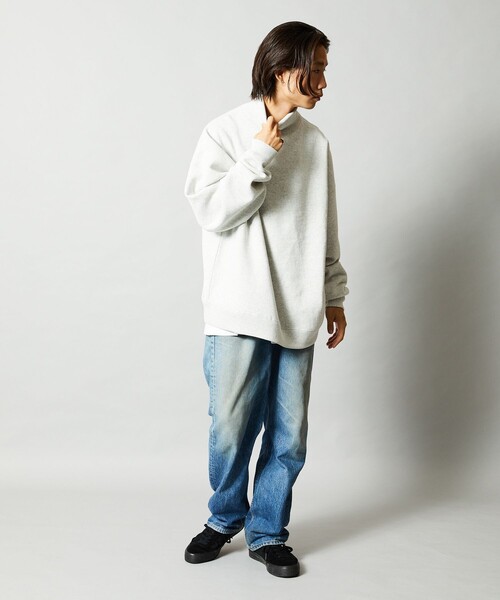 FREAK'S STORE(フリークスストア)の「WEB限定 12oz ヘビーウェイト ビッグシルエット タートルネックスウェット/プルオーバー(スウェット・メンズ・ブラック/アッシュグレー/ナチュラル/グレイッシュベージュ/ダークグリーン/ネイビー・SMALL/MEDIUM/LARGE)」の15枚目の写真