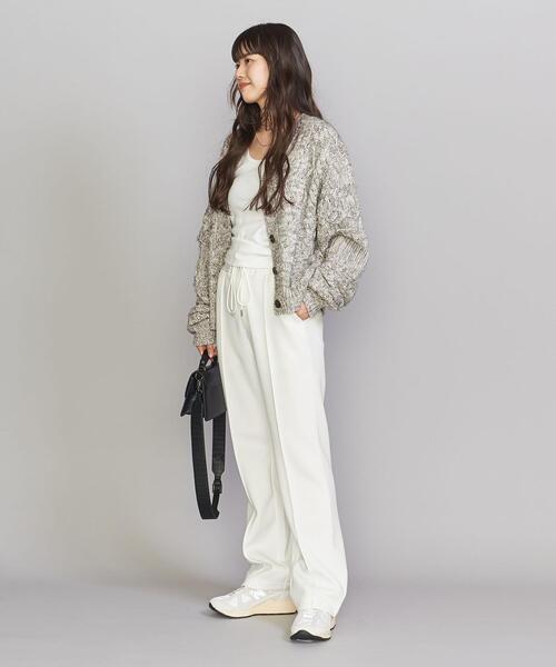 BEAUTY&YOUTH UNITED ARROWS（ビューティーアンドユースユナイテッドアローズ）の「【WEB限定】ジャージーフレアパンツ -ウォッシャブル-（その他パンツ・レディース・ライトブルー/ネイビー/オフホワイト・S/M）」の8枚目の写真