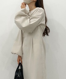 Louere | ウエストタックボリュームスリーブワンピース(ワンピース)