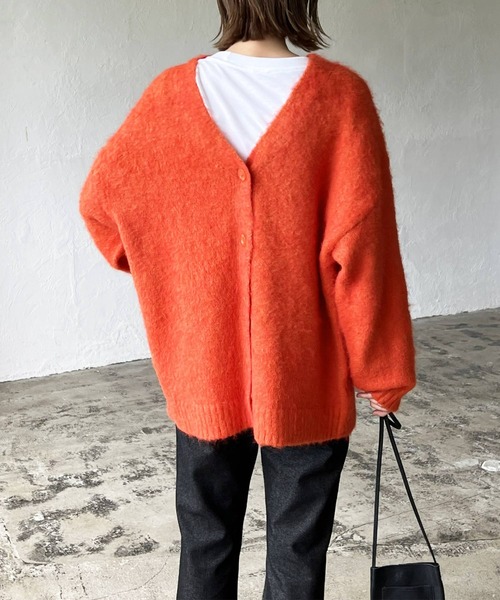 LIAN（リアン）の「カラーシャギーニットカーディガン（カーディガン