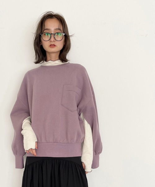 CLEIO（クレイオ）の「【CLEIO】リブメローハイネックトップス（Tシャツ/カットソー・レディース・ホワイト系その他/アイボリー・FREE）」の4枚目の写真