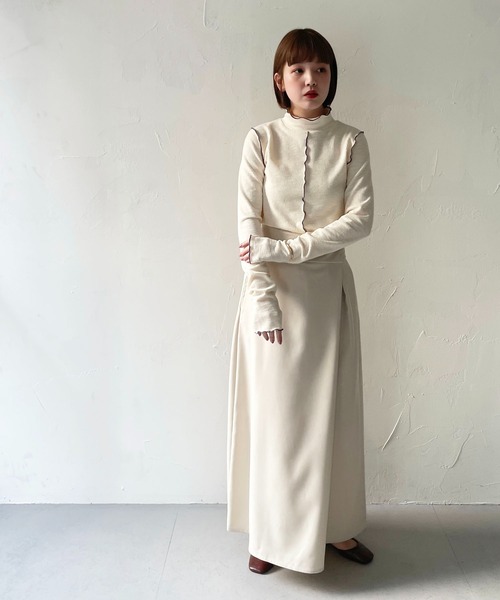 CLEIO（クレイオ）の「【CLEIO】リブメローハイネックトップス（Tシャツ/カットソー・レディース・ホワイト系その他/アイボリー・FREE）」の17枚目の写真