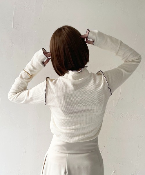 CLEIO（クレイオ）の「【CLEIO】リブメローハイネックトップス（Tシャツ/カットソー・レディース・ホワイト系その他/アイボリー・FREE）」の16枚目の写真
