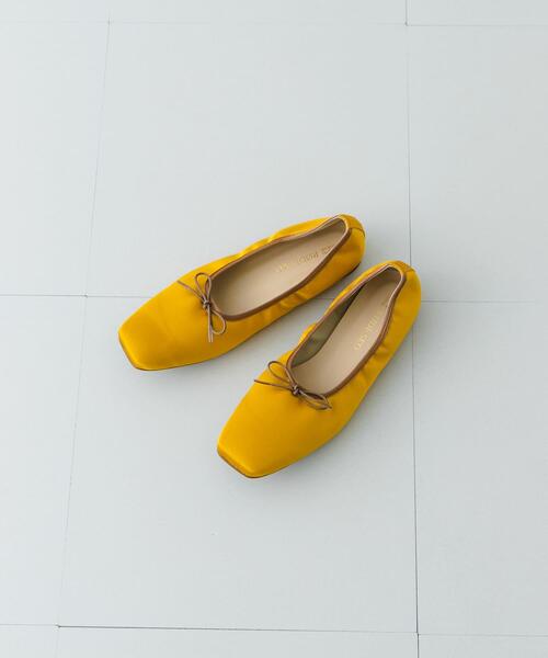 RODE SKO（ロデスコ）の「『MADE IN JAPAN』 サテンスクエアトゥバレエシューズ（バレエシューズ・レディース・ブラック/ブラウン/マスタード・36/38/37）」の3枚目の写真