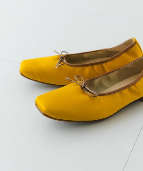 RODE SKO（ロデスコ）の「『MADE IN JAPAN』 サテンスクエアトゥバレエシューズ（バレエシューズ・レディース・ブラック/ブラウン/マスタード・36/38/37）」の4枚目の写真