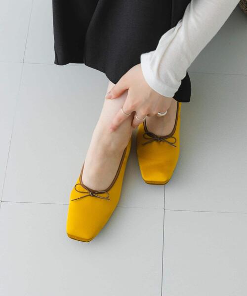 RODE SKO（ロデスコ）の「『MADE IN JAPAN』 サテンスクエアトゥバレエシューズ（バレエシューズ・レディース・ブラック/ブラウン/マスタード・36/38/37）」の8枚目の写真