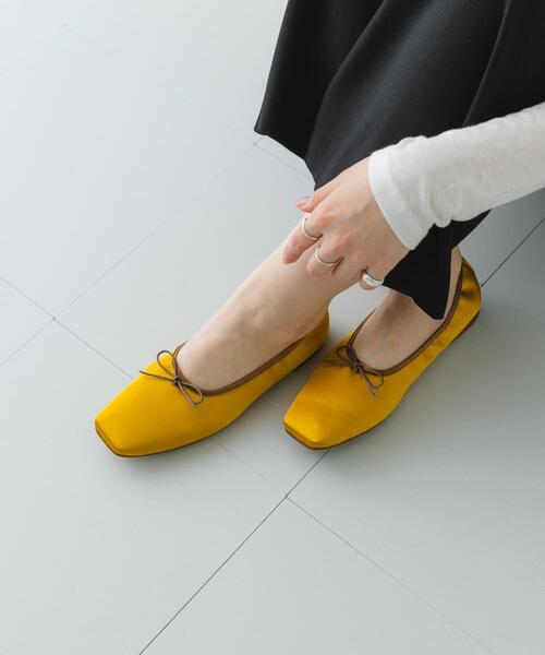 RODE SKO（ロデスコ）の「『MADE IN JAPAN』 サテンスクエアトゥバレエシューズ（バレエシューズ・レディース・ブラック/ブラウン/マスタード・36/38/37）」の9枚目の写真