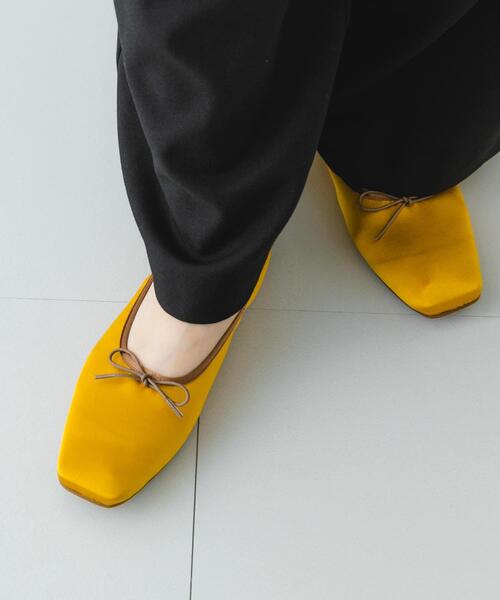 RODE SKO（ロデスコ）の「『MADE IN JAPAN』 サテンスクエアトゥバレエシューズ（バレエシューズ・レディース・ブラック/ブラウン/マスタード・36/38/37）」の11枚目の写真