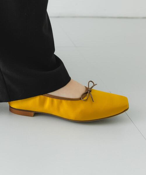 RODE SKO（ロデスコ）の「『MADE IN JAPAN』 サテンスクエアトゥバレエシューズ（バレエシューズ・レディース・ブラック/ブラウン/マスタード・36/38/37）」の14枚目の写真