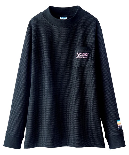 BELLUNA PLUS(ベルーナ)の「NCAA 裏起毛ワッフルプルオーバー(Tシャツ/カットソー・レディース・アイボリー/ネイビー/ライム・LARGE/X-LARGE/MEDIUM)」の3枚目の写真