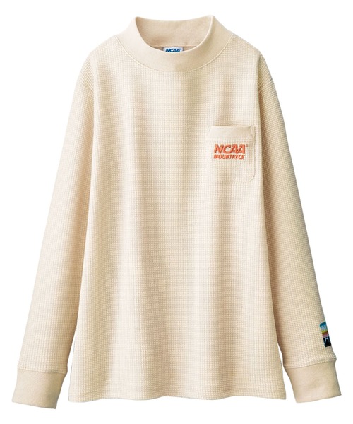 BELLUNA PLUS(ベルーナ)の「NCAA 裏起毛ワッフルプルオーバー(Tシャツ/カットソー・レディース・アイボリー/ネイビー/ライム・LARGE/X-LARGE/MEDIUM)」の2枚目の写真