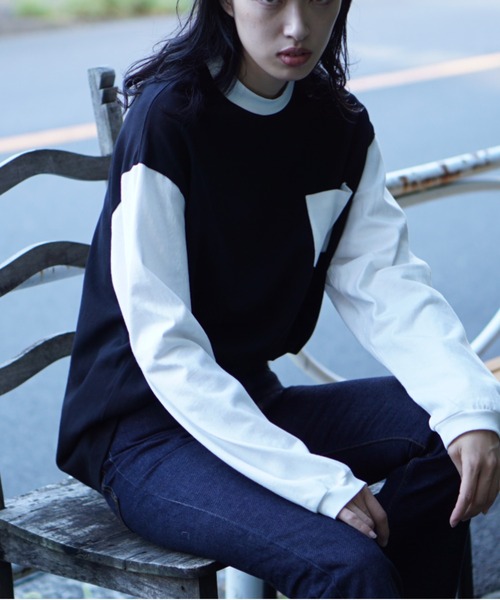 TOWNCRAFT（タウンクラフト）の「TOWN CRAFT / タウンクラフト 70S POCKET LS TEE 70S　ポケットLS シャツ（Tシャツ/カットソー・メンズ・ブラック/ブラウン・LARGE/MEDIUM）」の7枚目の写真