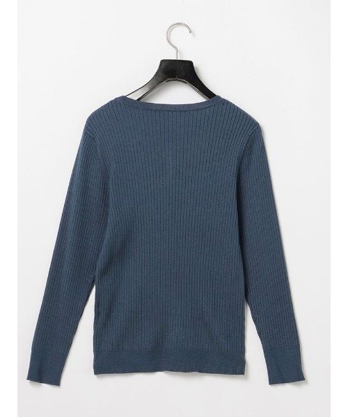 Perfect Suit FActory（パーフェクトスーツファクトリー）の「パールボタンつきリブニット（ニット/セーター・レディース・グリーン/ベージュ/ブルー・L/M/S）」の18枚目の写真