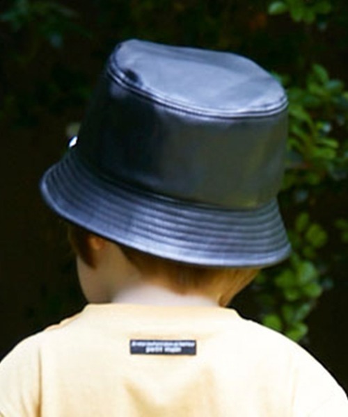 petit main(プティマイン)の「フェイクレザーバケットハット(ハット・キッズ・アイボリー/ブラック・52cm/54cm/50cm)」の7枚目の写真