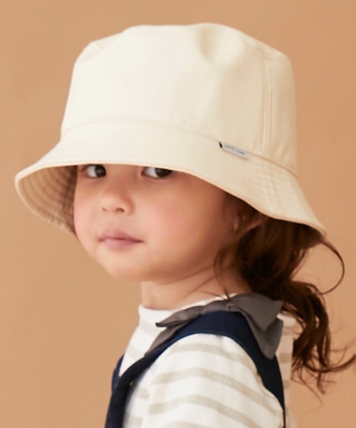 petit main(プティマイン)の「フェイクレザーバケットハット(ハット・キッズ・アイボリー/ブラック・52cm/54cm/50cm)」の6枚目の写真